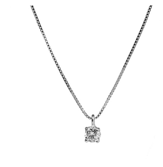 Collana Promesse Donna in Oro bianco Diamante 0.04 Ct PPLG004 - PPLG004